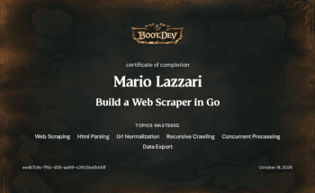 Build a web scraper in Go