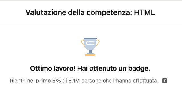 Valutazione LinkedIn HTML