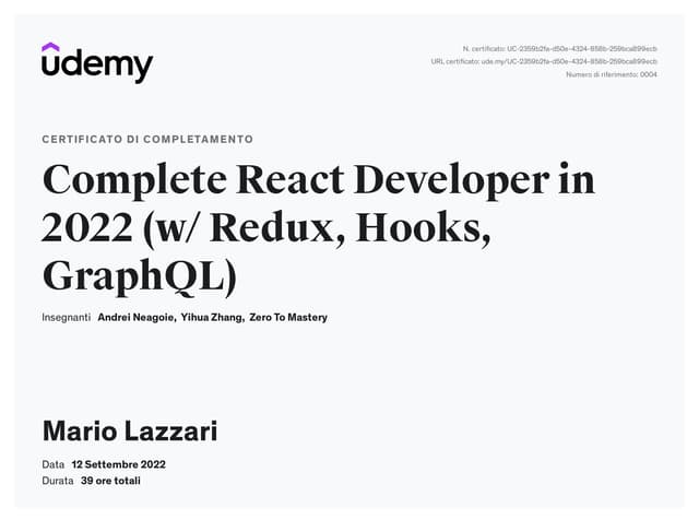 Complete React ZeroToMastery