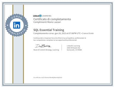 SQL essential training