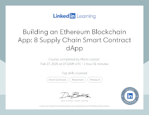 Supply chain smart contracts